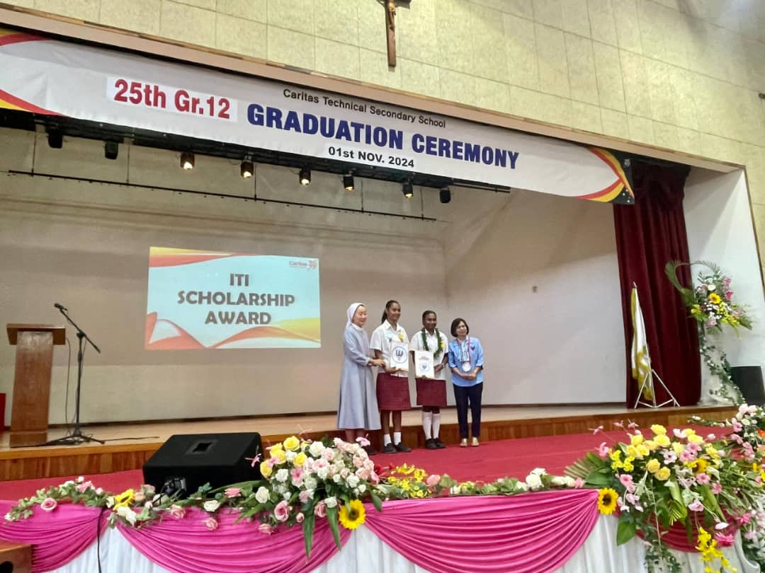 Scholarship award at Caritas Technical Secondary School